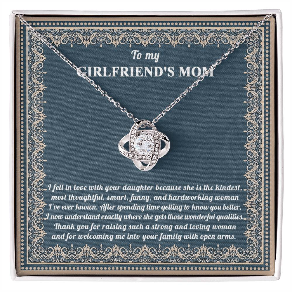 Girlfriends Mom Gift - Love Knot Necklace - With Open Arms