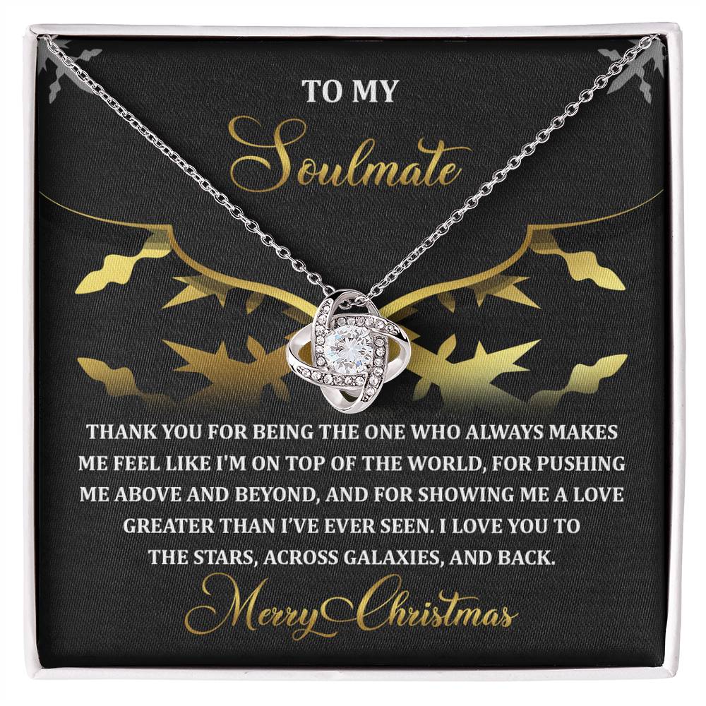 [Pre- Christmas Sale] Soulmate Jewelry Gift -  A Love Greater Than I Have Ever Seen - Love Knot Necklace