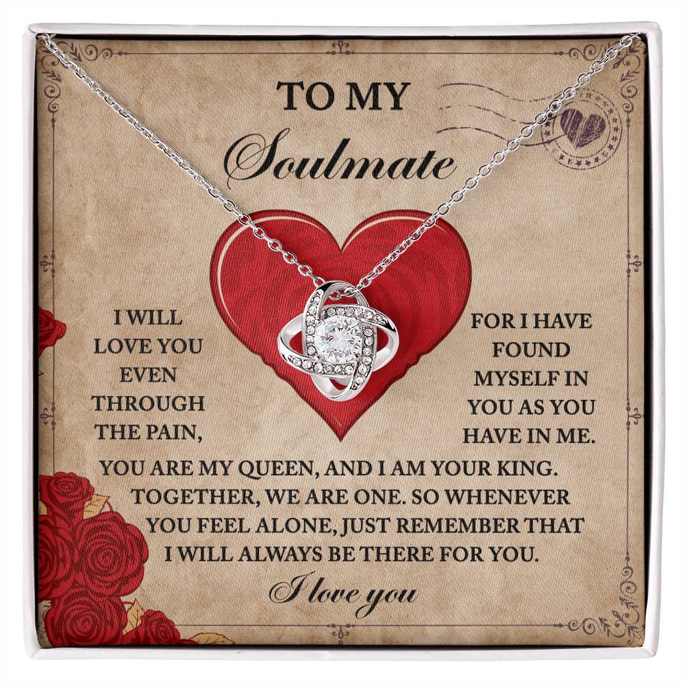 To My Soulmate Jewelry Gift - Found Myself - Love Knot Necklace