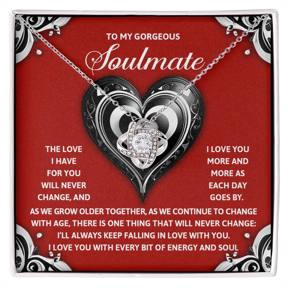 To My Soulmate Jewelry Gift - Love Knot Forever Necklace - Energy and Soul