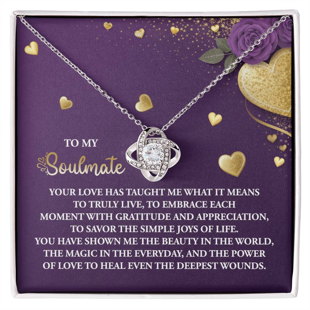 To My Soulmate Jewelry Gift - Love Knot Forever Necklace - Joys Of Life