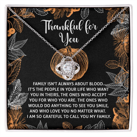 Thanksgiving Jewelry Gift For Women - Grateful To Call You My Family