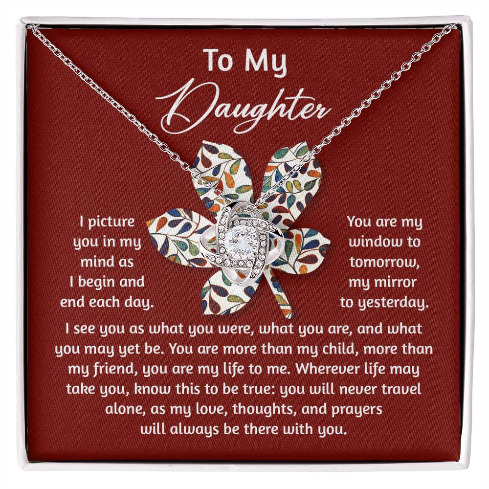 Daughter Jewelry Gift - Knot Of Love Necklace - To Be True