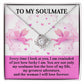 To My Soulmate Jewelry Gift - Love Knot Forever Necklace with Heartfelt Message Card From You -Greatest Adventure