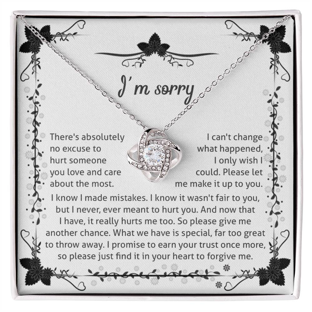 I'm Sorry Gift - Love Knot Necklace - No Excuse