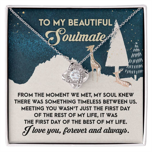 Soulmate Jewelry Gift - Love Knot Necklace - Something TImeless Between Us