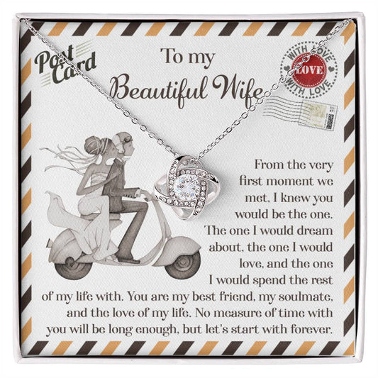 To My Wife On Our Wedding Day - Love Knot  Necklace - Be The One