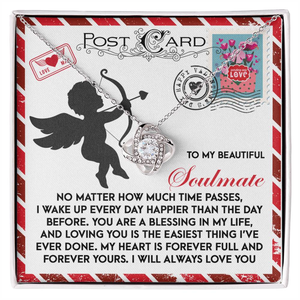 To My Soulmate Jewelry Gift - Love Knot Forever Necklace - Forever Yours