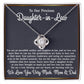 To Our Daughter-in-Law - Love Knot Necklace Jewelry Gift - Incredible Mother and Daughter in Law