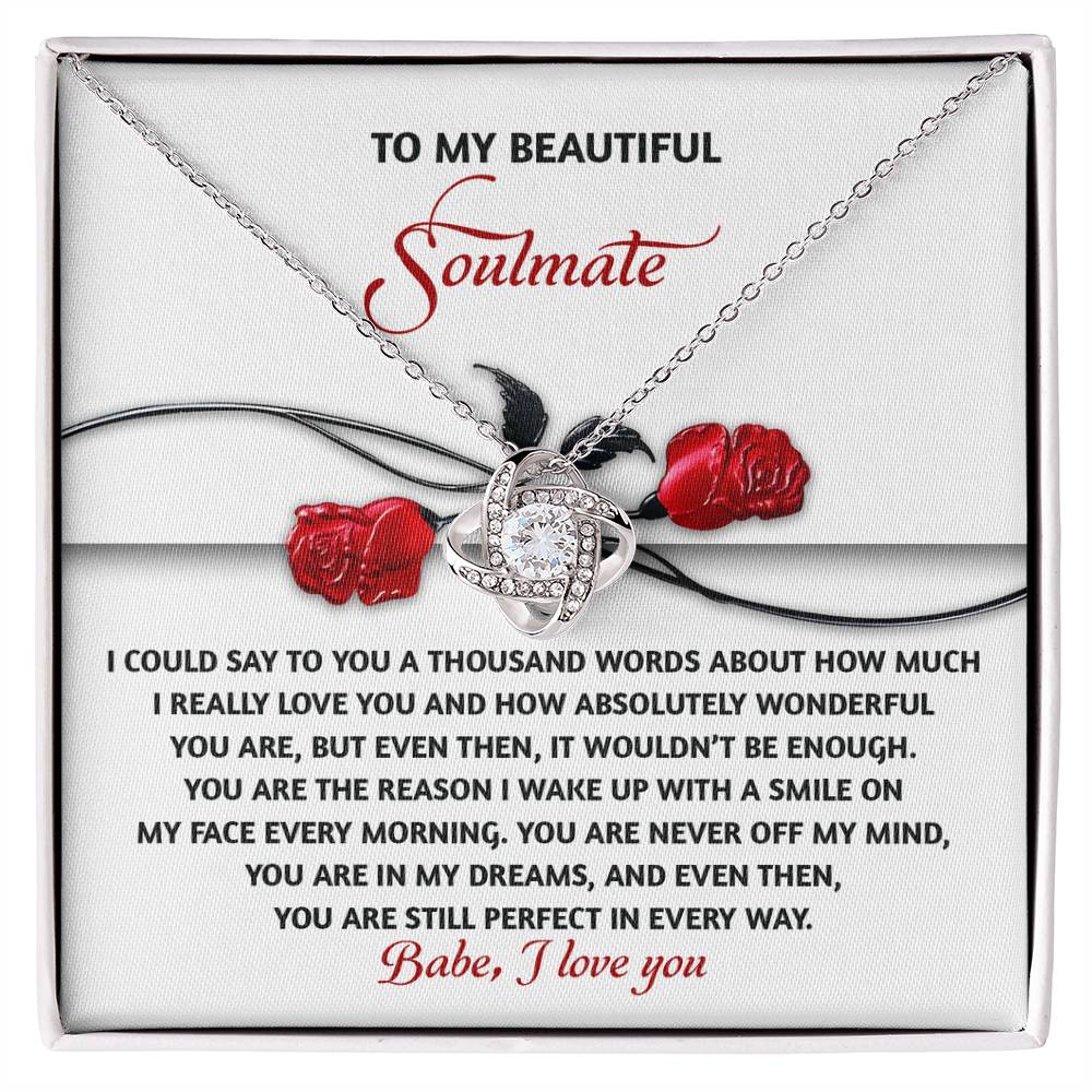 To My Soulmate Jewelry Gift - Love Knot Forever Necklace - Every Morning
