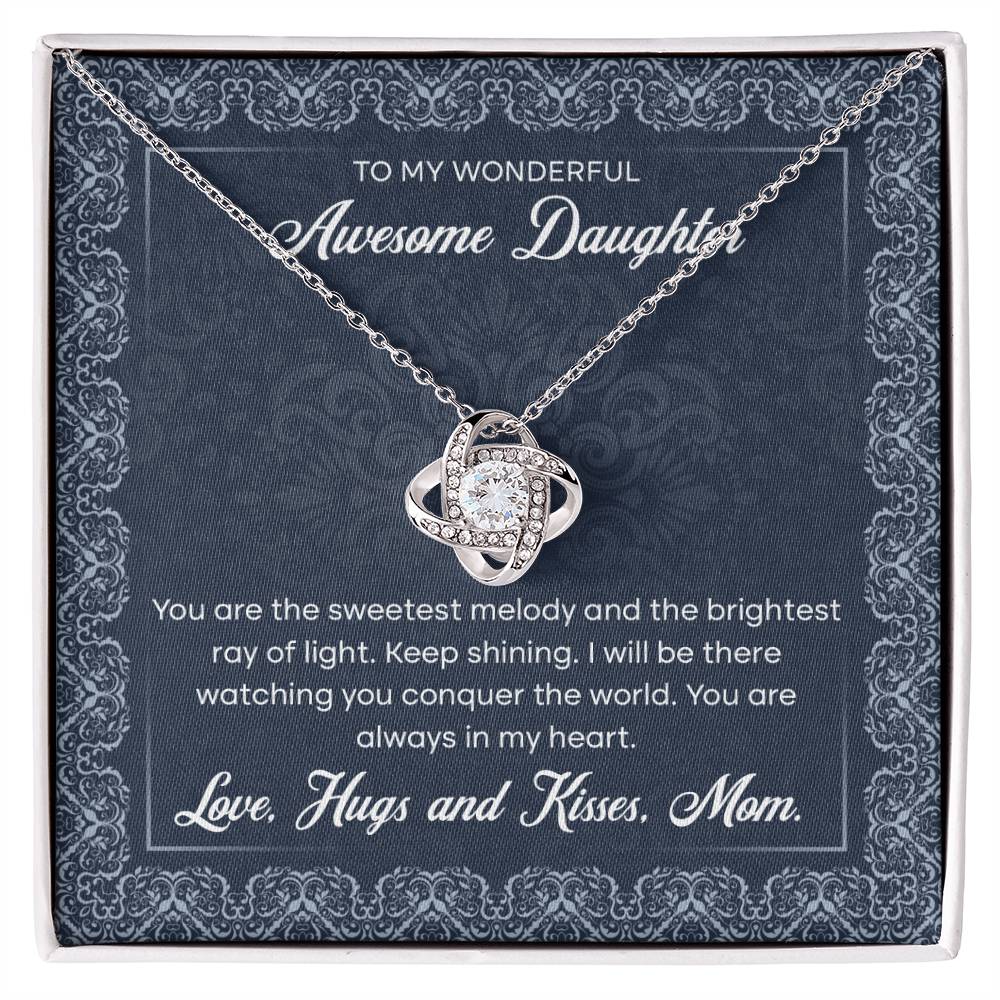 Daughter Gift From Mom - Love Knot Necklace - Sweetest Melody