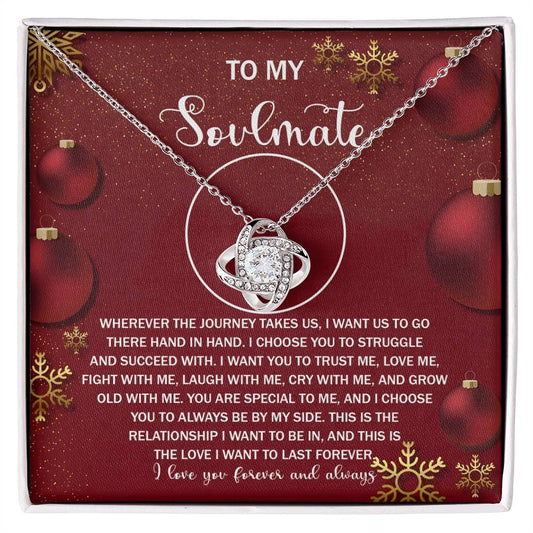 Soulmate Jewelry Gift - Knot Of Love Necklace - Always By My Side