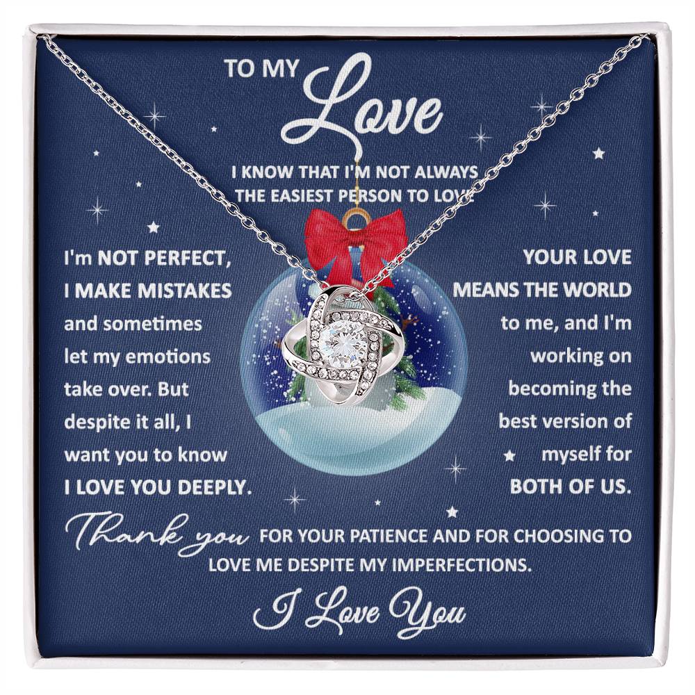 Soulmate Christmas Gift - Love Knot Necklace - My Love Best Version