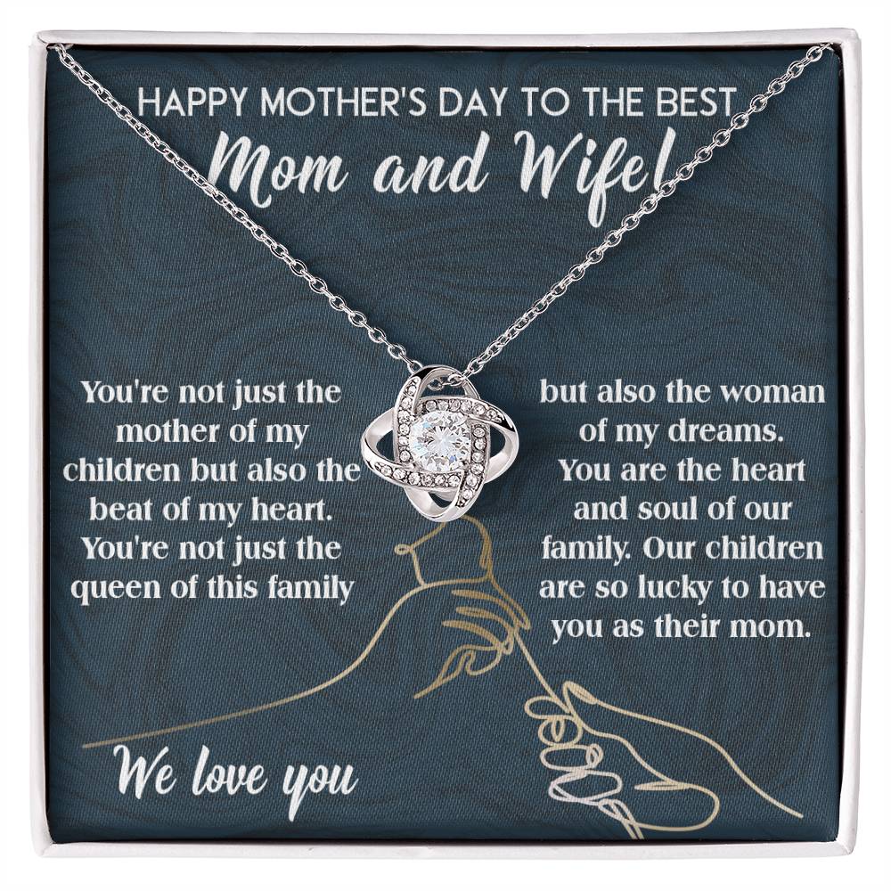 Mother's Day Love Knot Necklace  Gift For Wife