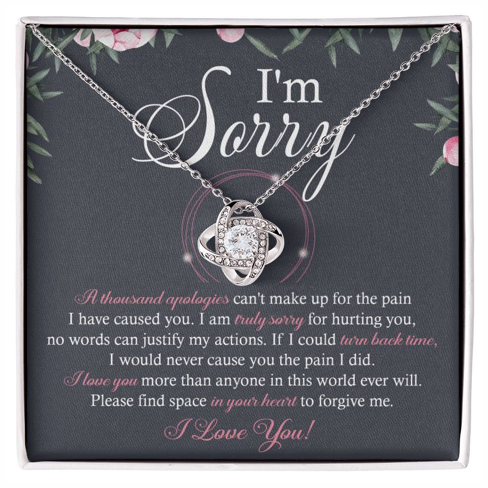 Apology Jewelry Gift - Love Knot Necklace - World Ever Will