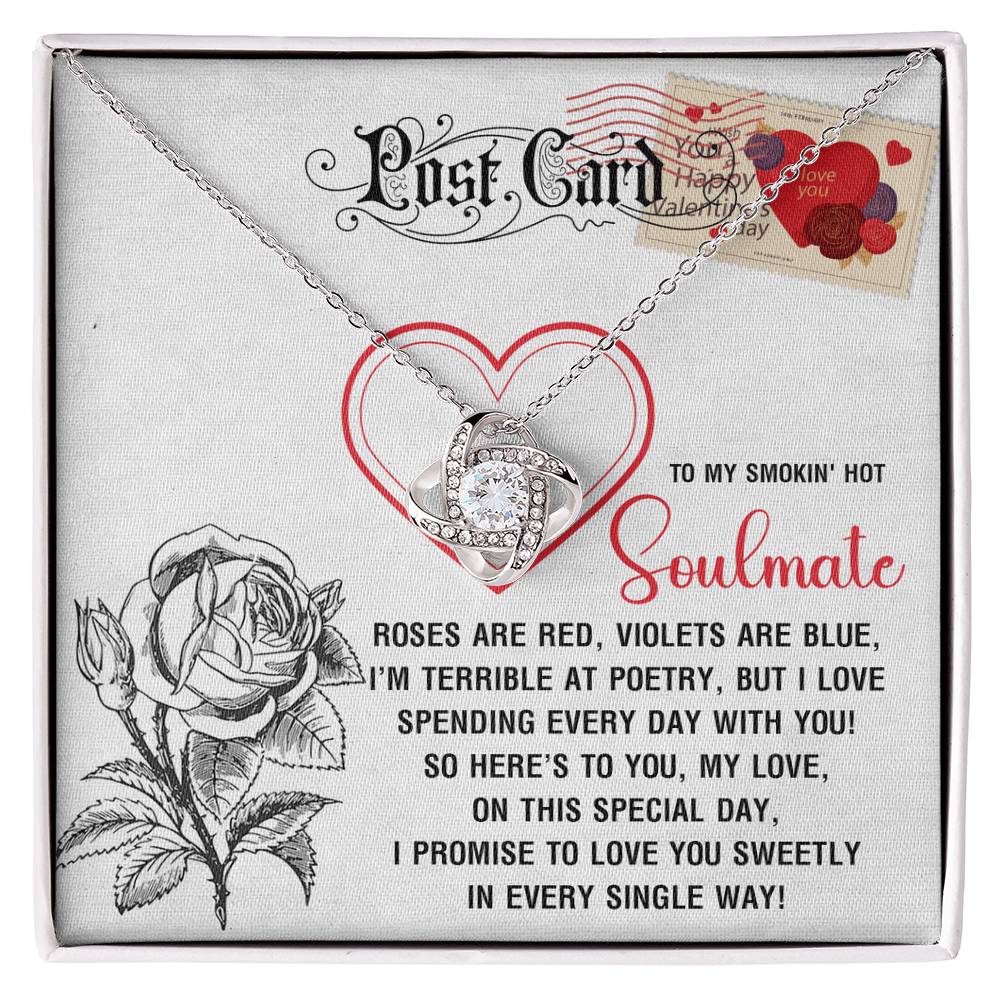 To My Soulmate Jewelry Gift - Love Knot Forever Necklace - Special Day