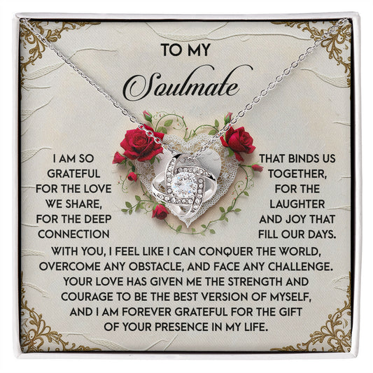To My Soulmate Jewelry Gift - Our Days - Love Knot Necklace