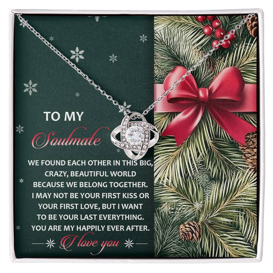 To My Soulmate Jewelry Gift - Beautiful World - Love Knot Necklace