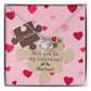 Personalized with Names Gold Necklace with Personalized Message Card - Will You Be My Valentine Puzzle Piece