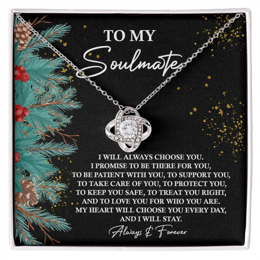 Soulmate Jewelry Gift - Love Knot Necklace - Treat You Right