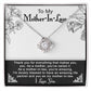 Mother in Law Gift - You're Amazing - Love Knot  Necklace