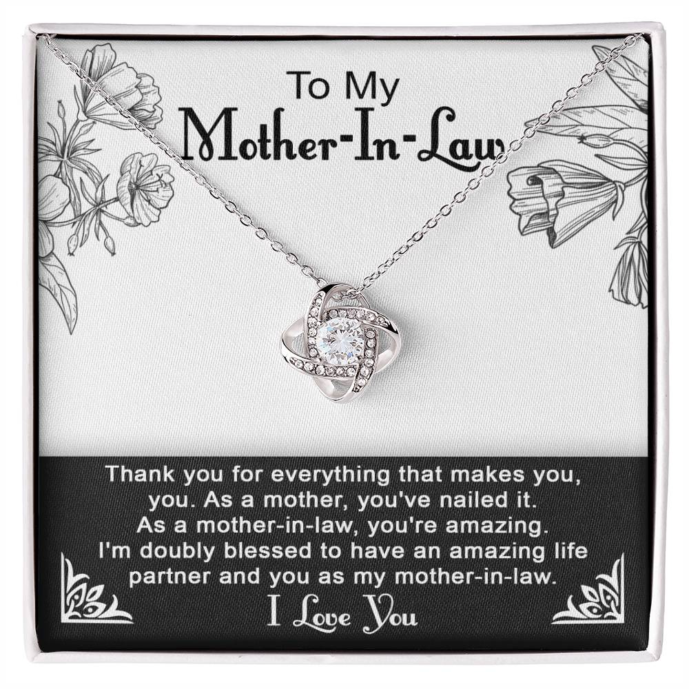 Mother in Law Gift - You're Amazing - Love Knot  Necklace