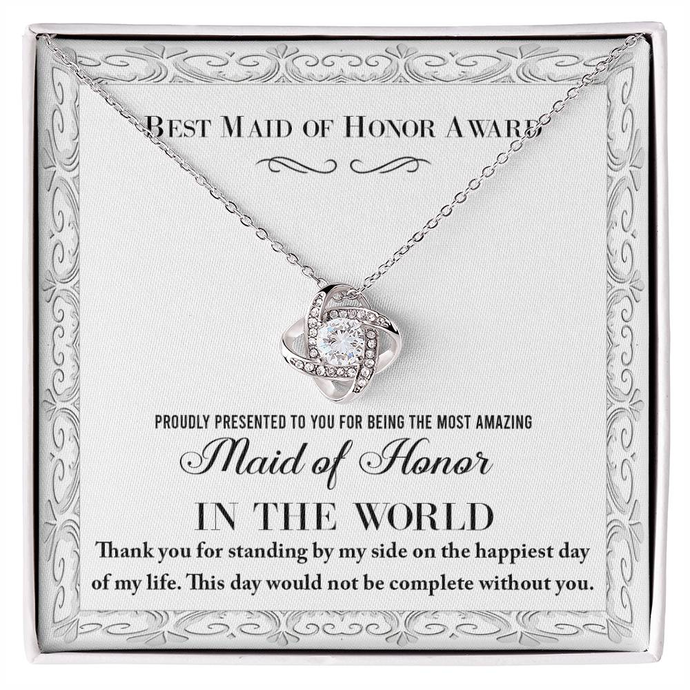 Maid of Honor Gift - Love Knot Necklace - Of My Life