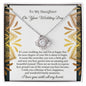To My Daughter on Her Wedding Day - Love Knot Necklace - A Little Girl