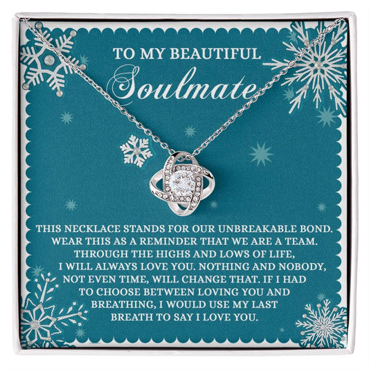 Soulmate Jewelry Gift - Love Knot Necklace - We Are A team