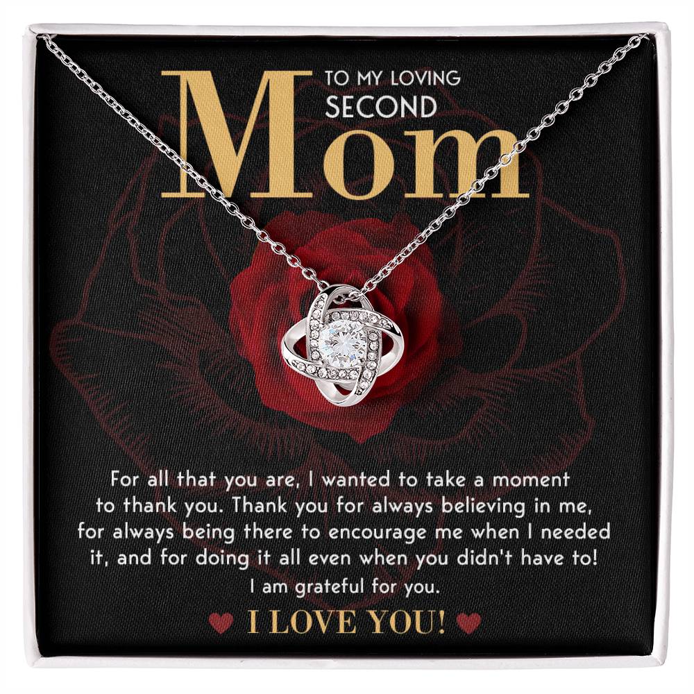 Second Mom Elegant Love Knot Necklace- I'm Grateful For You