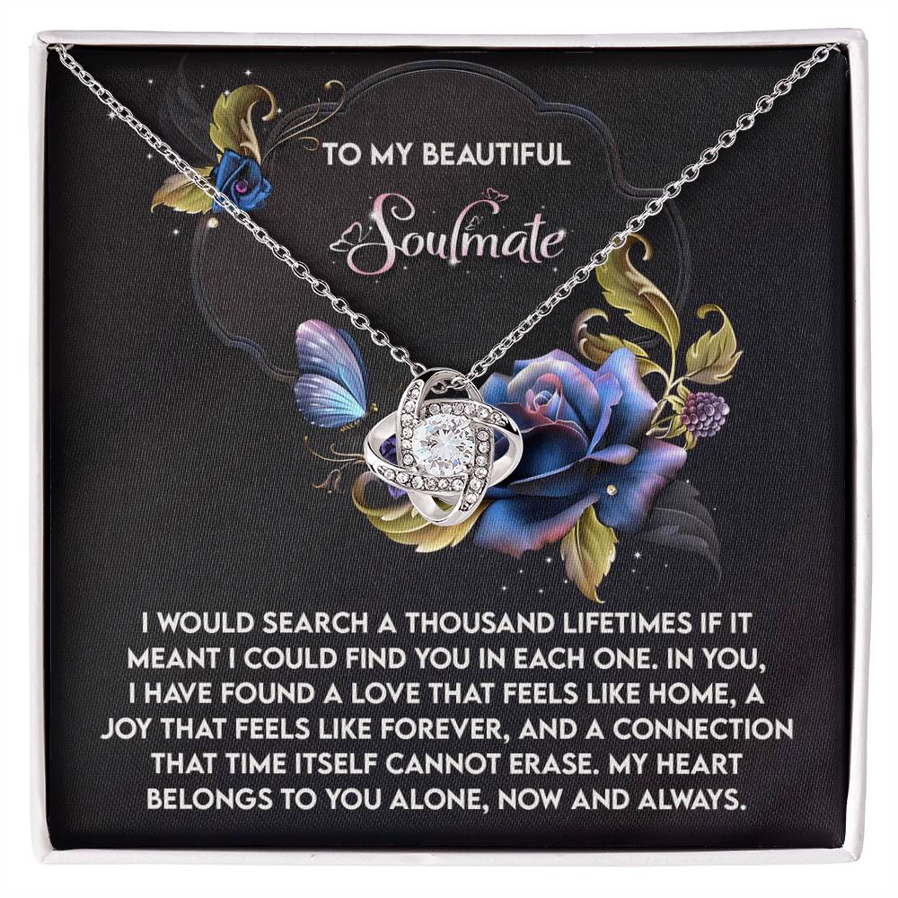 To My Soulmate Jewelry Gift - Love Knot Forever Necklace - Like Home