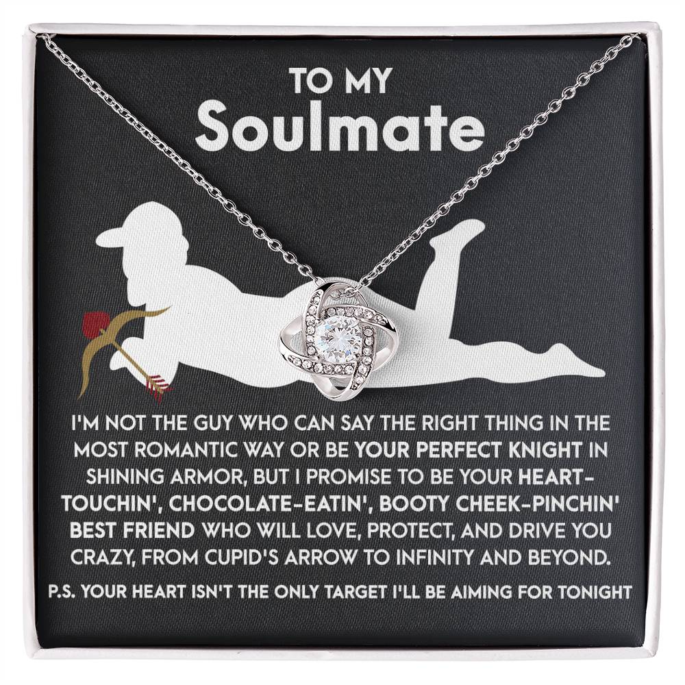 To My Soulmate Jewelry Gift - Cupid's Arrow - Love Knot Necklace