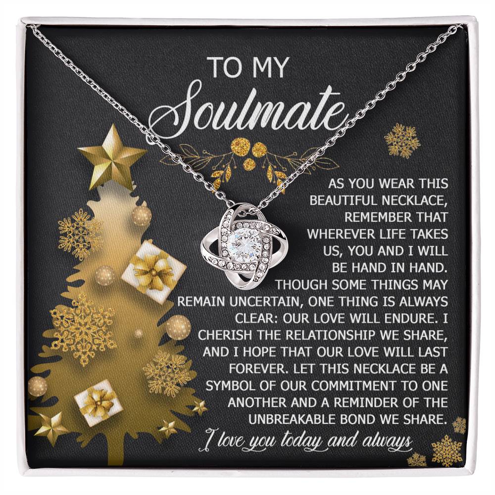 Soulmate Jewelry Gift - Knot Of Love Necklace - A Symbol Of Our Love