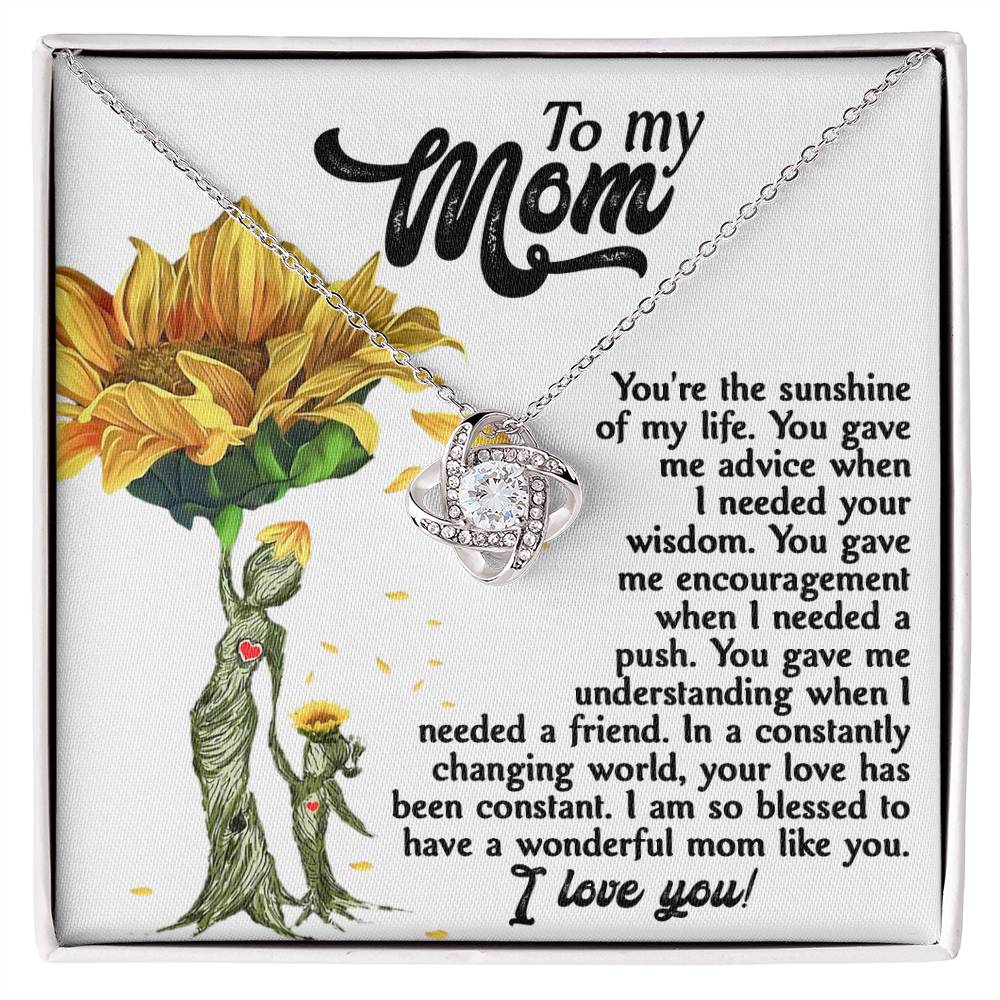 Mom Jewelry Gift - Love Knot Necklace - The Sunshine