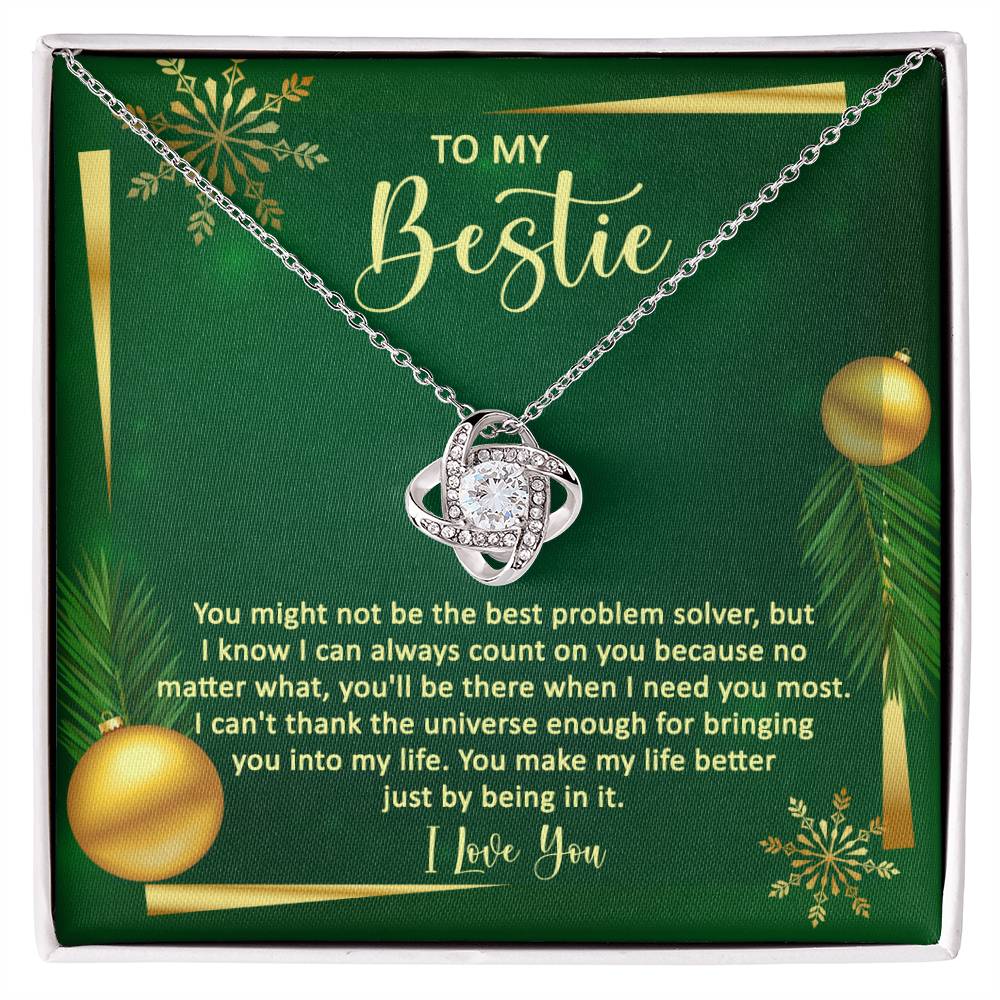 Bestie Christmas Gift - Love Knot Necklace -  My Problem Solver