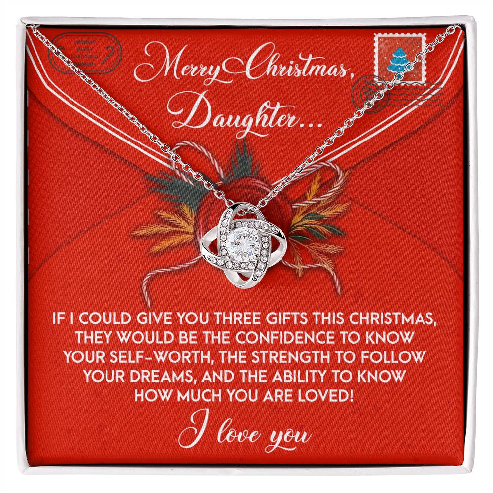 Daughter Jewelry Gift - Love Knot Necklace - This Christmas