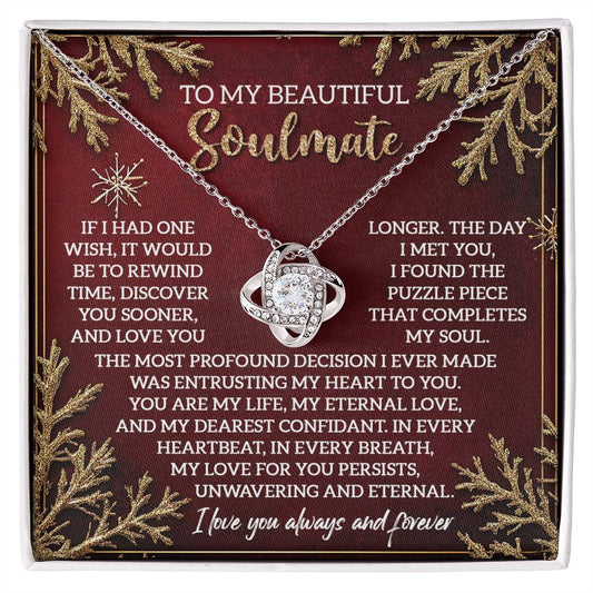 Soulmate Jewelry Gift - Knot Of Love Necklace - Rewind Time