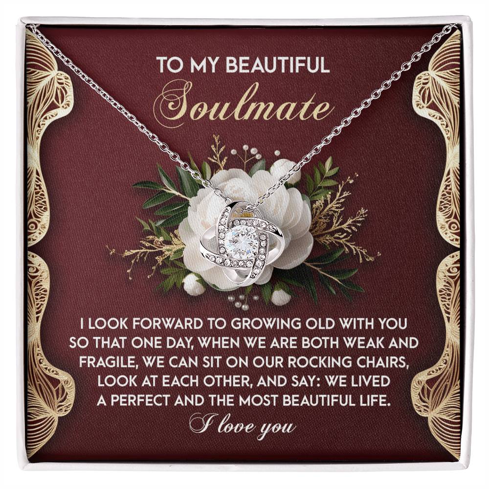 To My Soulmate Jewelry Gift - Love Knot Forever Necklace - Rocking Chairs