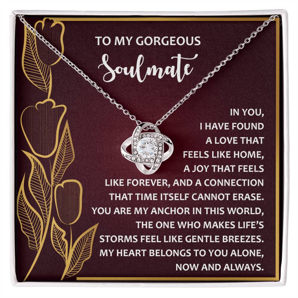 To My Soulmate Jewelry Gift - Love Knot Forever Necklace - Gentle Breezes