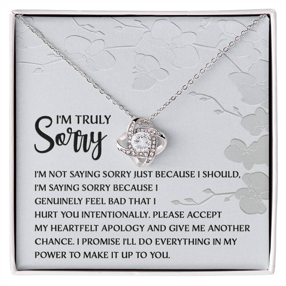 Apology Jewelry Gift - Love Knot Necklace - Feel Bad