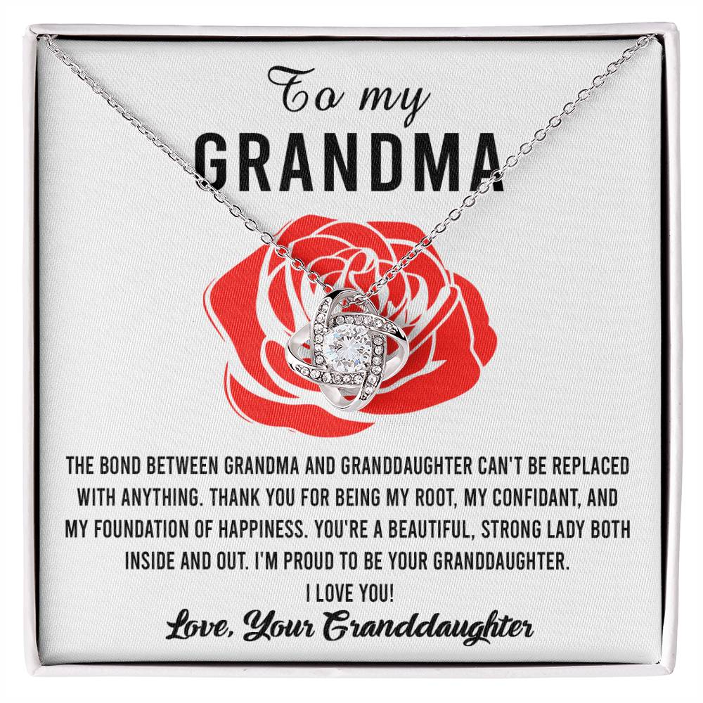 Grandma Gift - Love Knot Necklace - Strong Lady