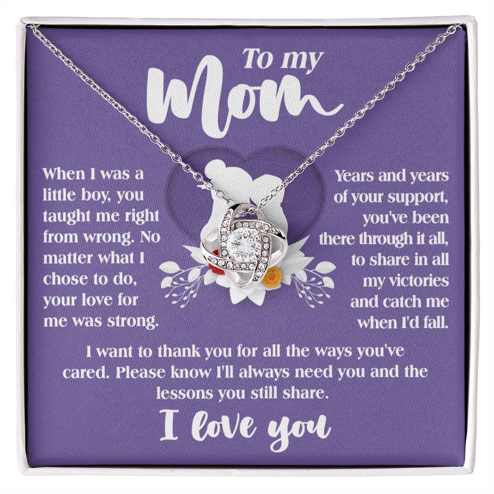 Mom Jewelry Gift - Love Knot Necklace - Ways You've Cared