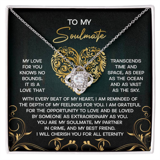 To My Soulmate Jewelry Gift - The Sky - Love Knot Necklace