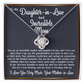 To My Daughter-in-Law From Mother-in-Law - Love Knot Necklace Jewelry Gift - Incredible Mother and Daughter in Law
