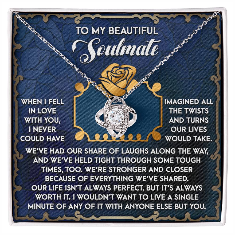 To My Soulmate Jewelry Gift - Love Knot Forever Necklace - The Way