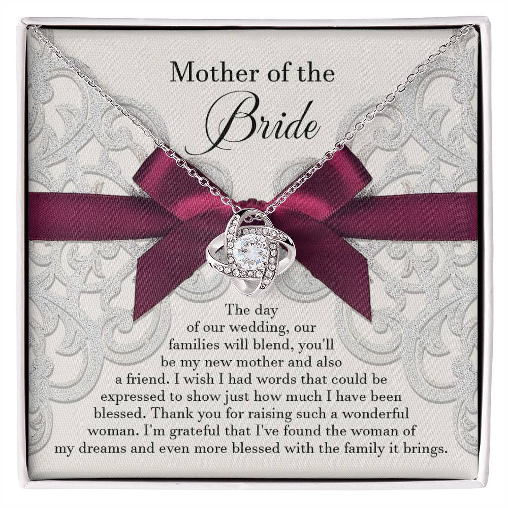 Mother of the Bride - Love Knot Necklace Gift - My New Mother