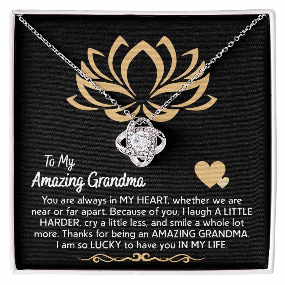 Grandma Gift - Love Knot Necklace - Always In My Heart