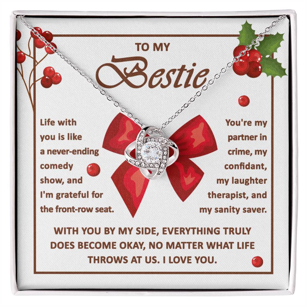 Bestie Christmas Gift - Love Knot Necklace - Life With You