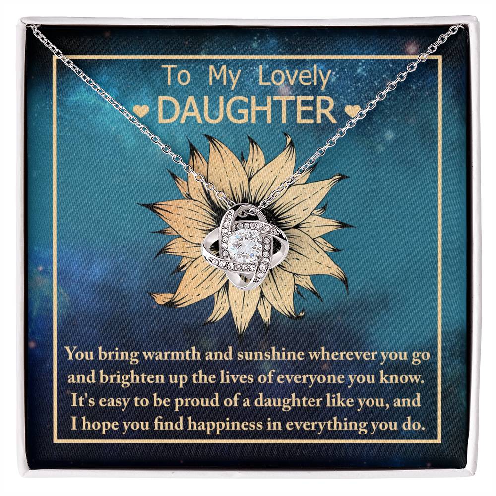 To My Daughter - Love Knot Necklace - Be Proud Of