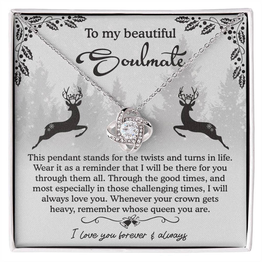 Soulmate Jewelry Gift - Knot Of Love Necklace - A Reminder That I Am Always There For You